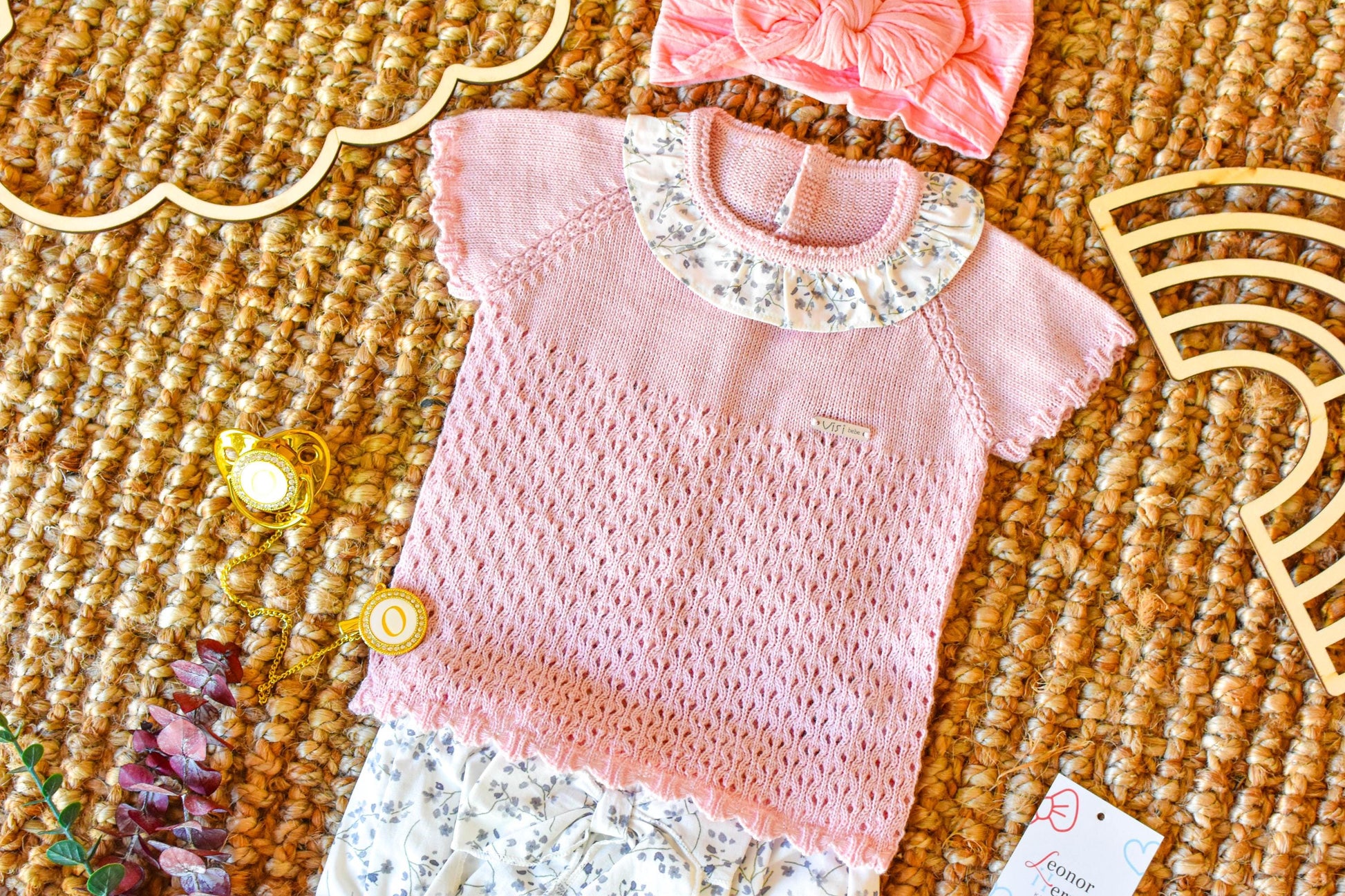 Knit Short Flowers Set