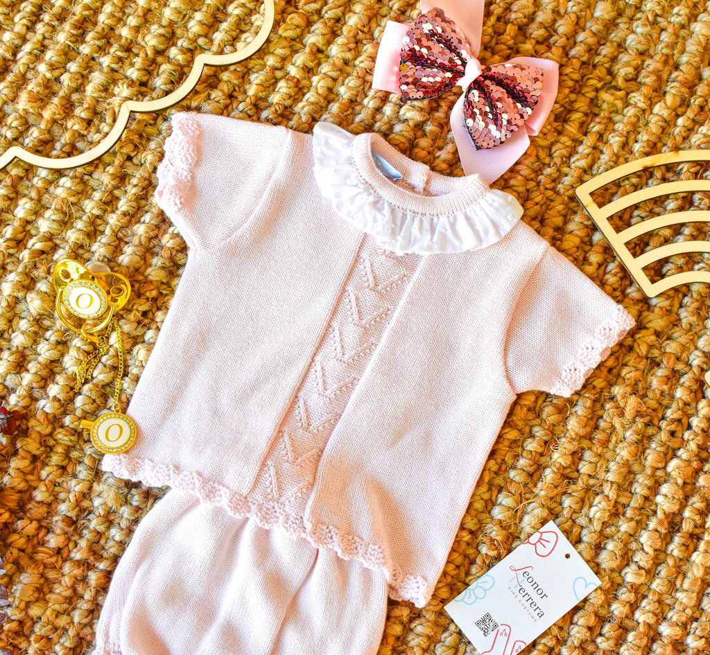 Knit Short Set in Pink