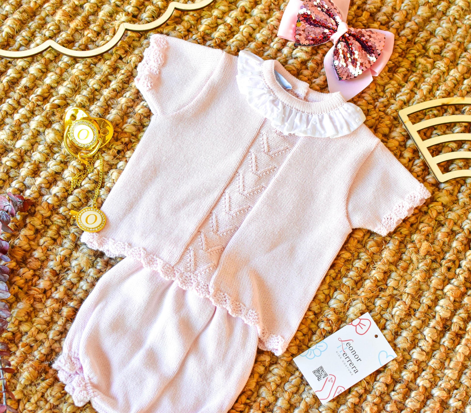 Knit Short Set in Pink