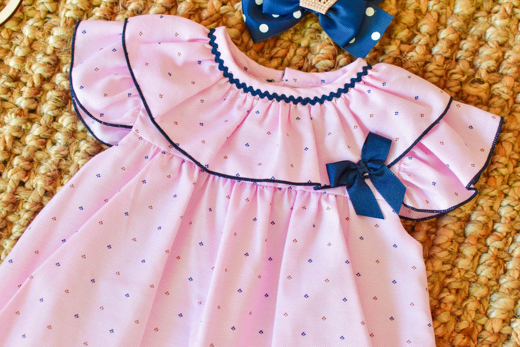 Dress Pink - Navy