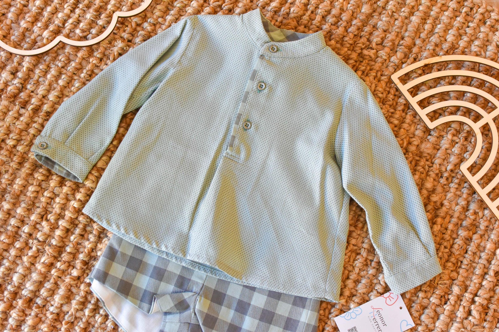 Boy Vichy Set in Green
