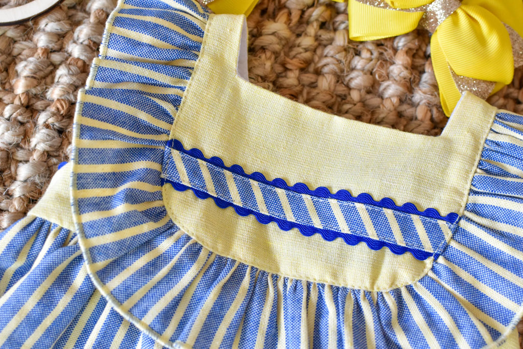 Dress Lines Blue - Yellow