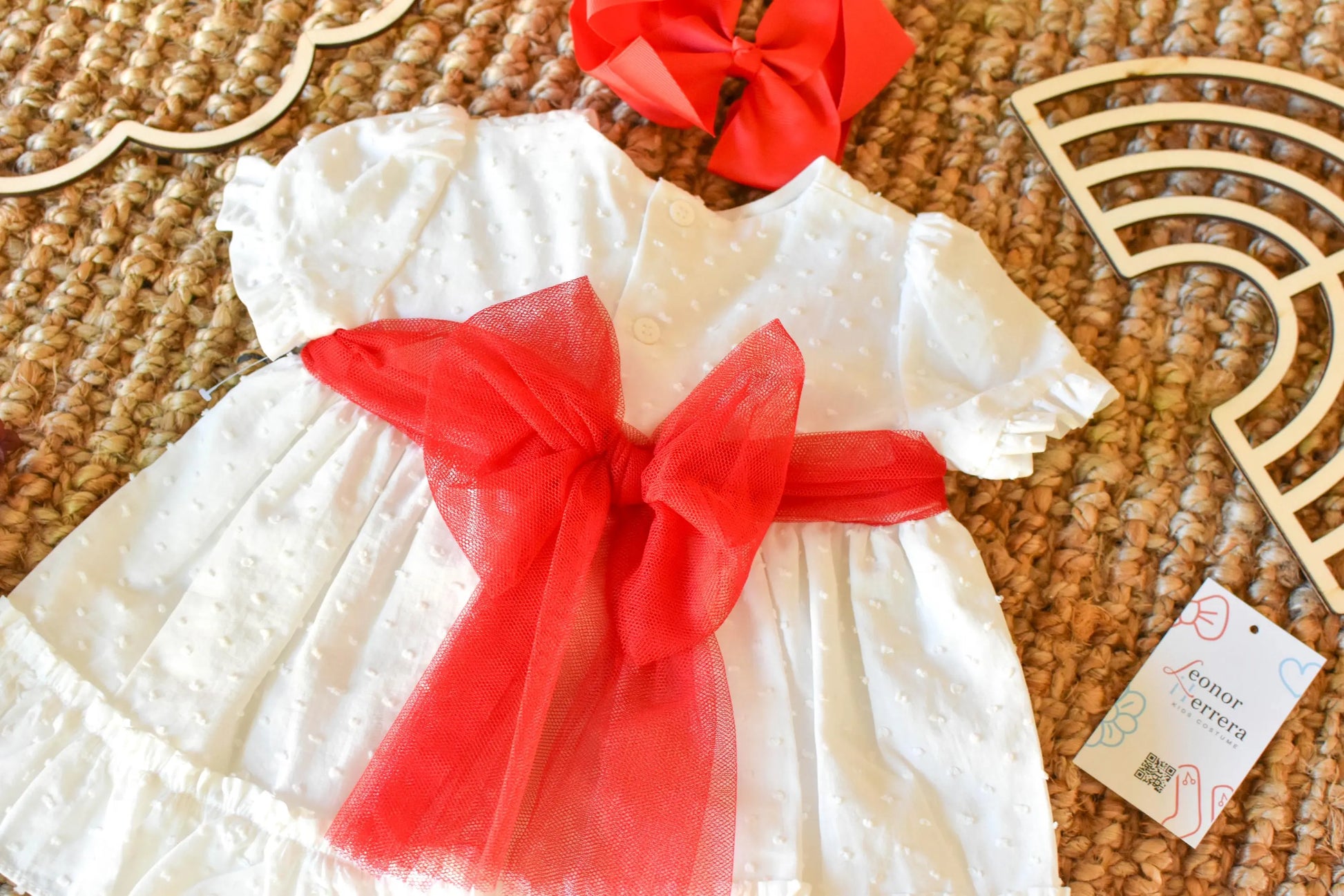 Dress Ceremonial Swiss Fabric Red