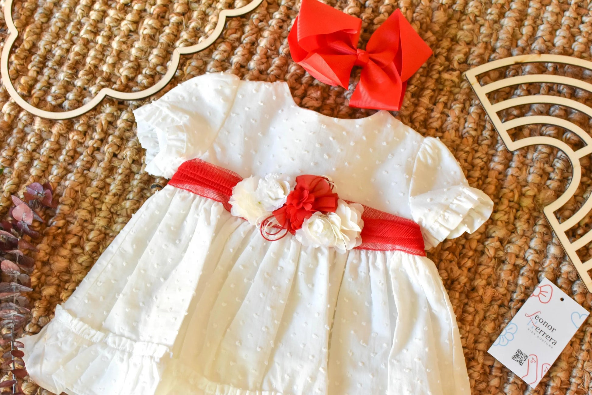 Dress Ceremonial Swiss Fabric Red