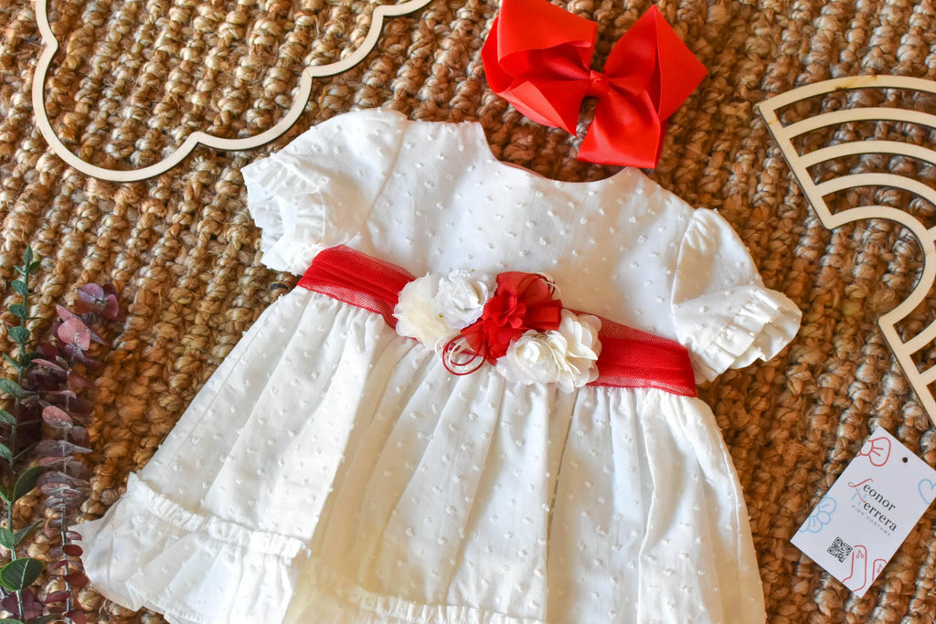 Dress Ceremonial Swiss Fabric Red