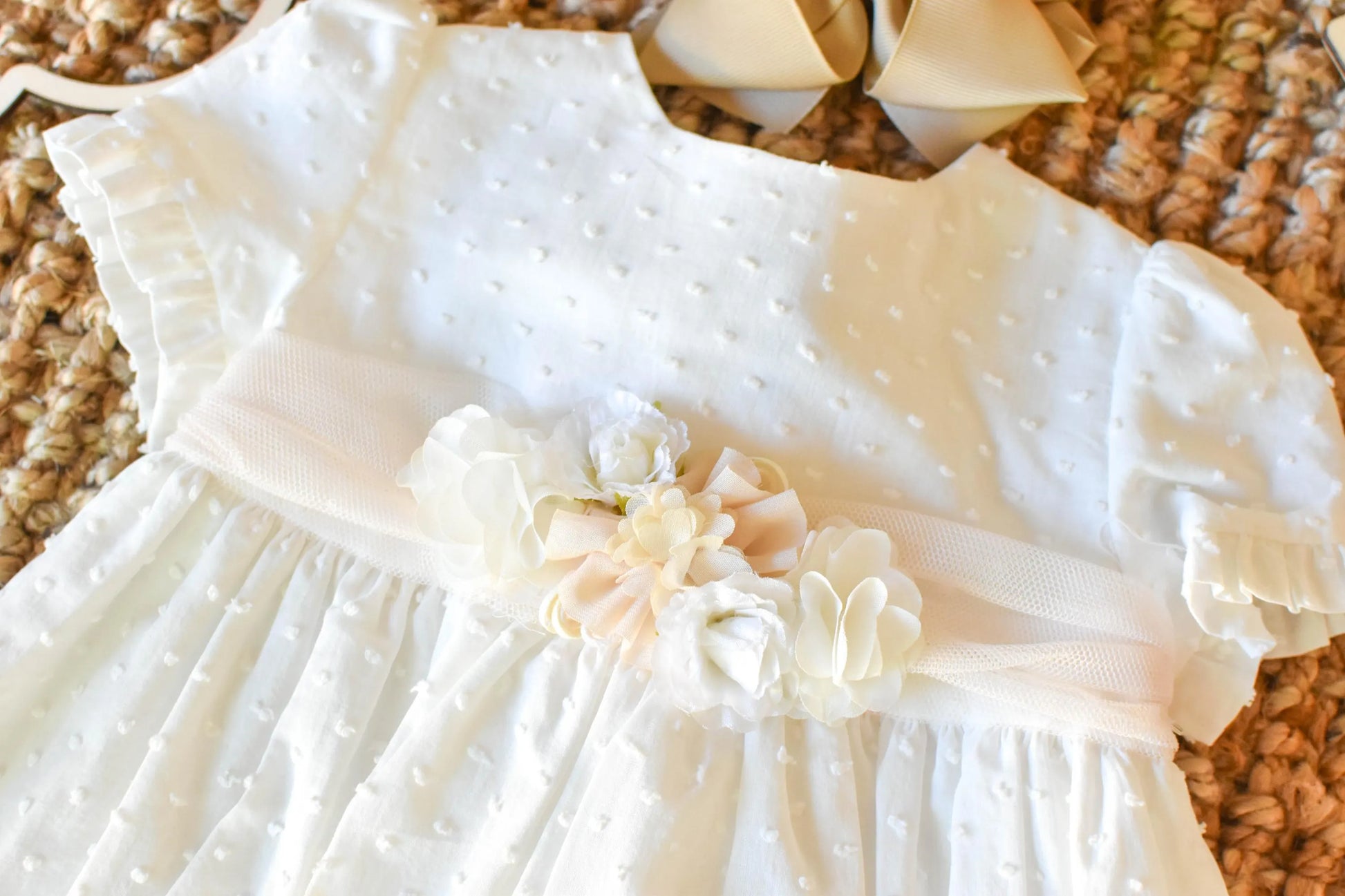 Dress Ceremonial Swiss Fabric Beige