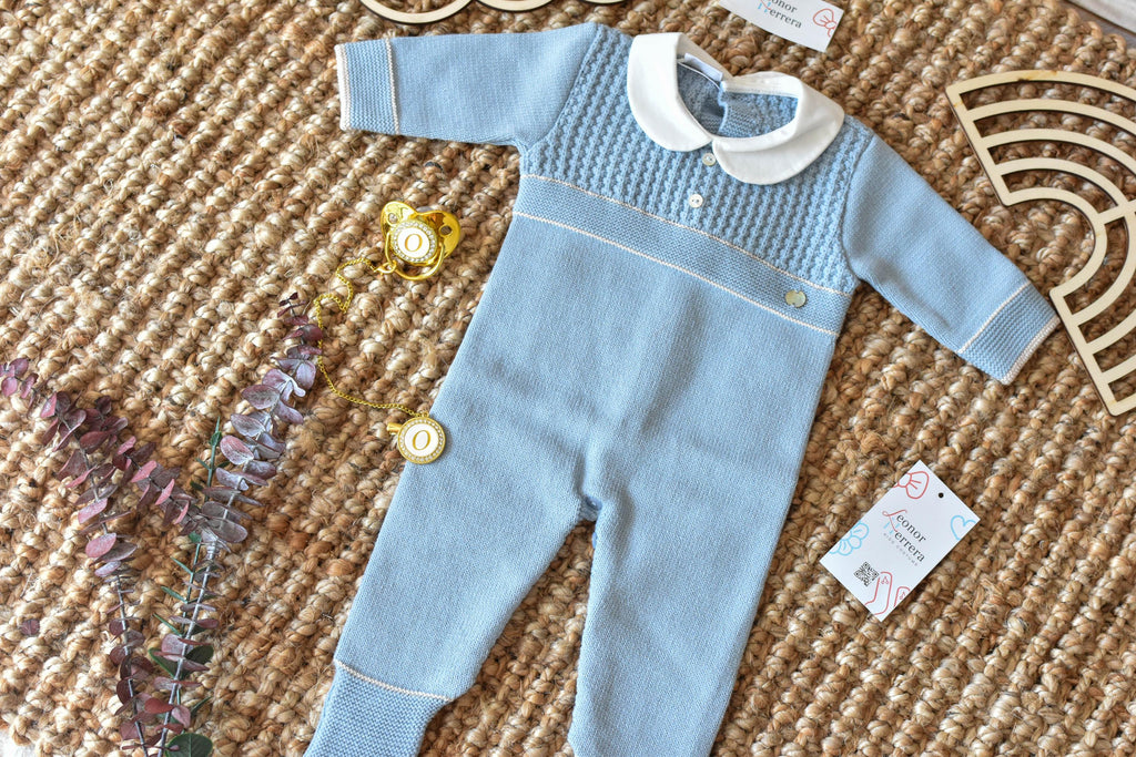 Romper Knit in Blue