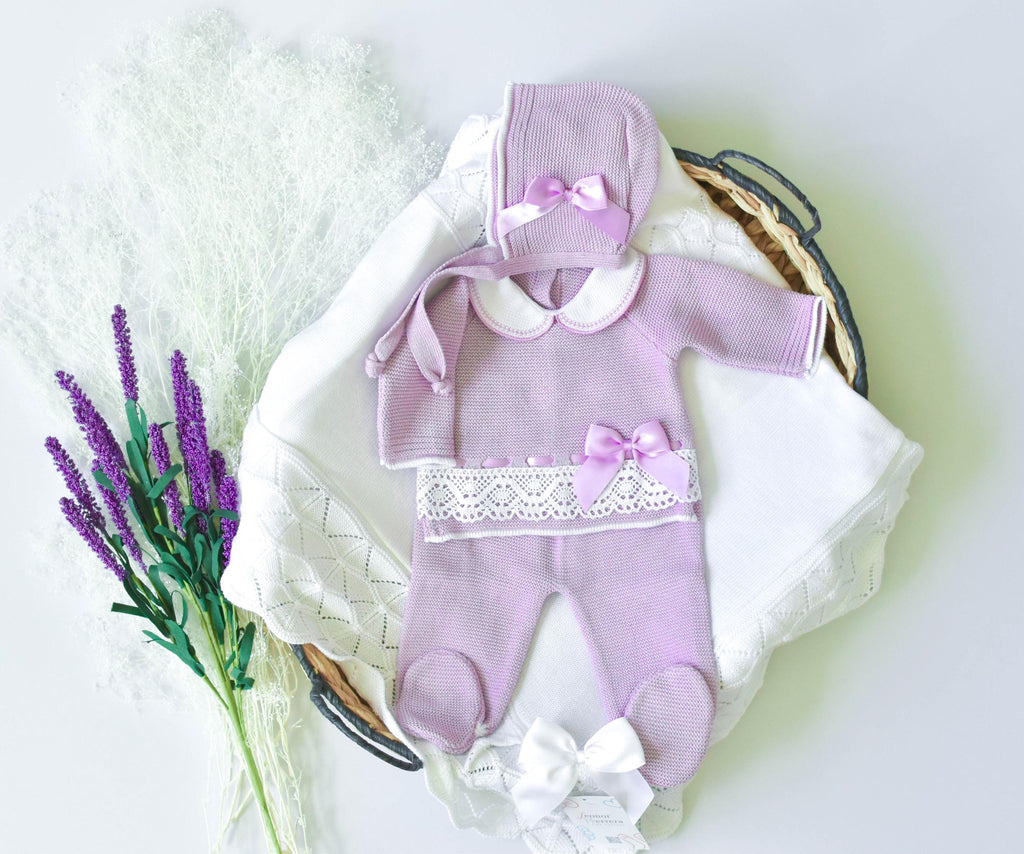 Knit Roma Set in Purple