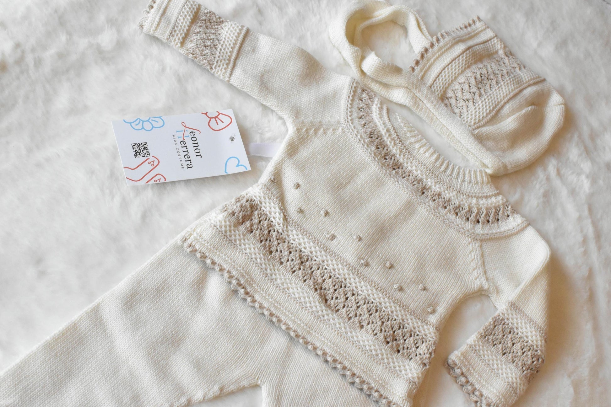 Knit Cotton in Beige - Light Brown