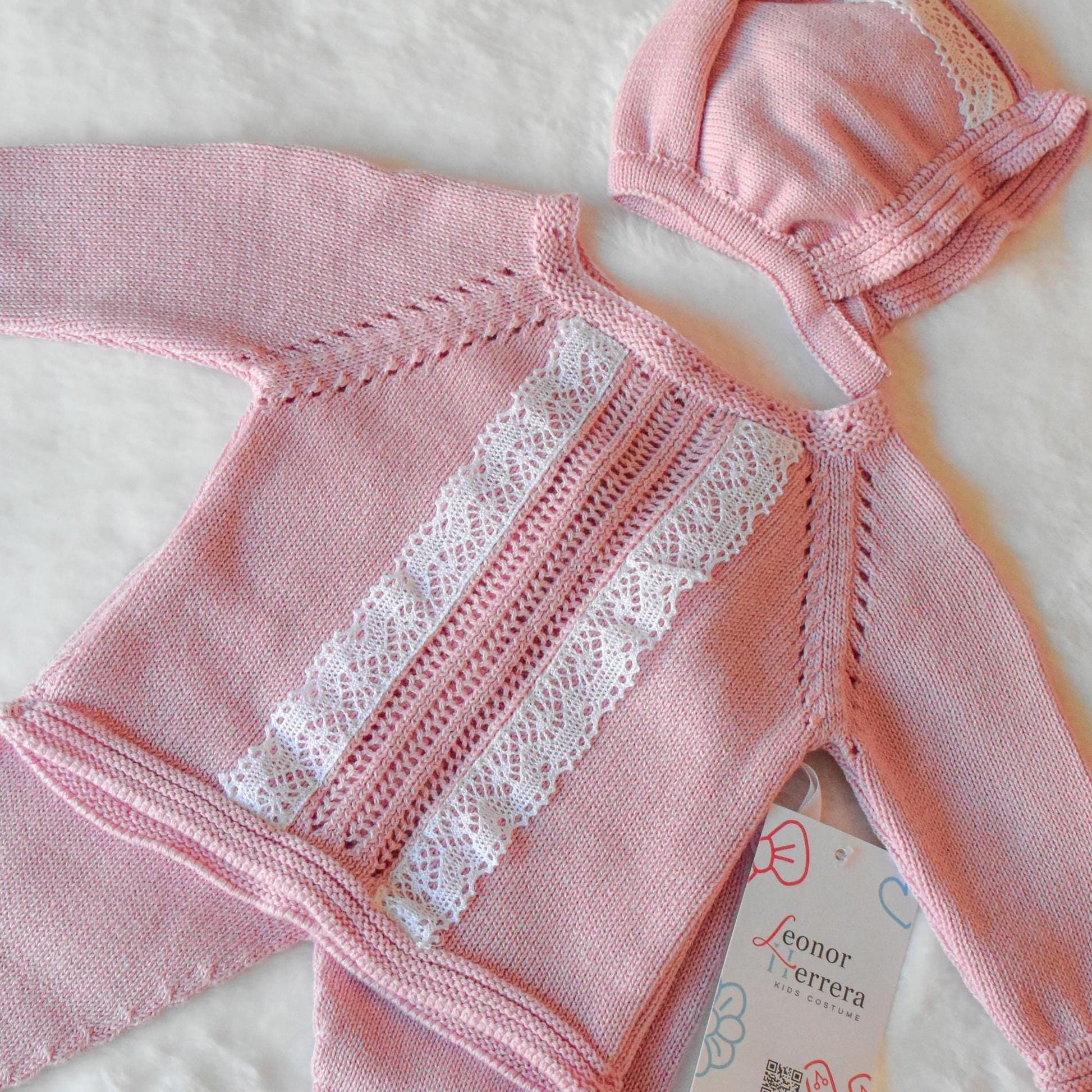 Knit Point Lines in Old Rose