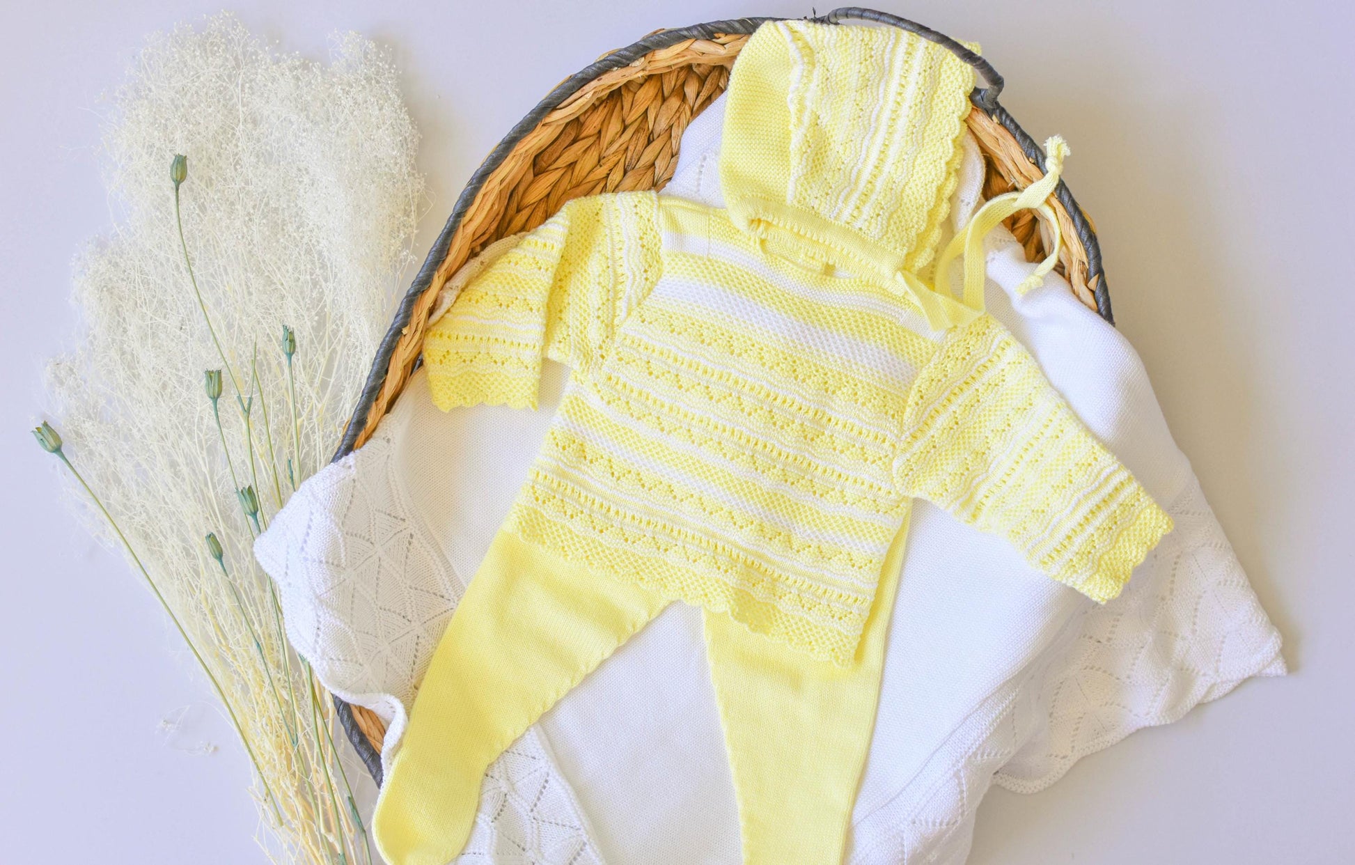 Knitted Lines Cotton in Yellow