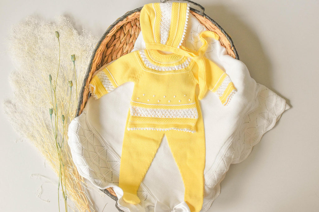 Knit Cotton Set in Yellow