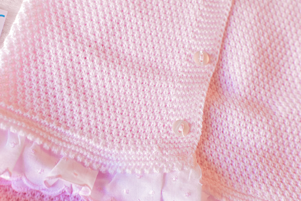 Knitted Swiss Collar in Pink