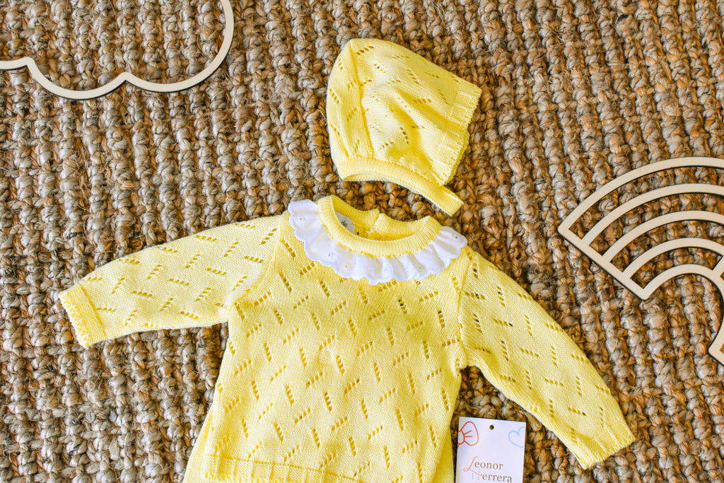 Knit Point Lines in Yellow